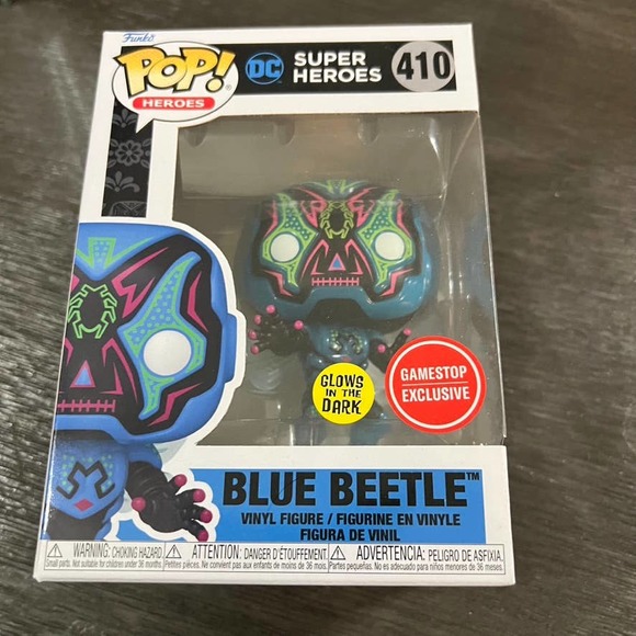 FUNKO POP! Dia de Los Blue Beetle • DC SUPER HEROES • BLUE BEETLE #410 - Picture 2 of 7